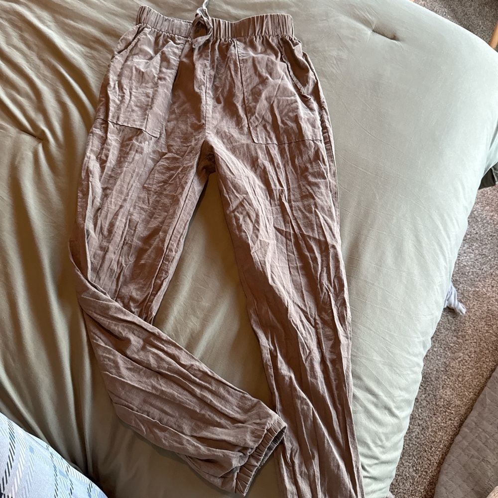 SHEIN Taupe Elastic Waist Trousers